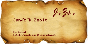 Janák Zsolt névjegykártya