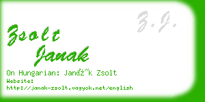 zsolt janak business card